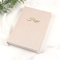 Journal avec impression de logo personnalisé Journal en tissu à couverture rigide Journal de gratitude Journal