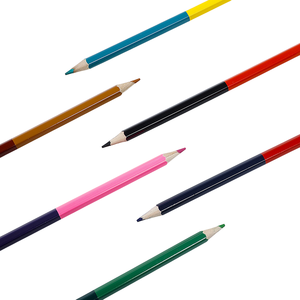 Matite colorate a doppio colore 6 pezzi 12 colori matite colorate a doppio nucleo sfuso a base di olio per bambini studenti disegno adulto - Product Image 6