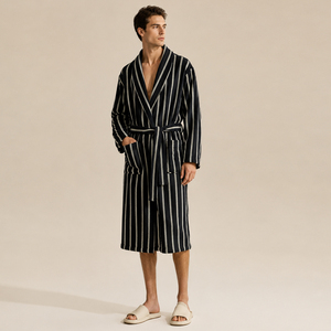 Custom Luxury Absorbent Terry Bathrobe for Home Wholesale 100% Cotton Bathrobe <strong>Men</strong> Sleepwear - Product Image 2