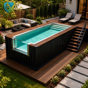 <span class=keywords><strong>Piscine</strong></span> hors sol en fibre de <span class=keywords><strong>verre</strong></span> de luxe de 20 pieds ou 40 pieds, en conteneur d'expédition, pour hôtel, complexe hôtelier ou jardin. - Product Image 2