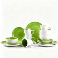 Ensemble de 16 pièces en bambou et grès blanc, style nordique minimaliste, ensembles de vaisselle en céramique haut de gamme, tasses à café en céramique