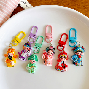 Chinese Style Resin Craft Drama Character Popular Design Resin Key Chain for Wholesale