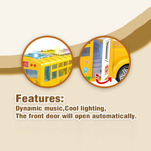<span class=keywords><strong>Autobus</strong></span> Scolastico <span class=keywords><strong>Giocattolo</strong></span> Elettrico Giallo con Luci e Frizione per Bambini Regalo Promozionale 2025 - Product Image 3