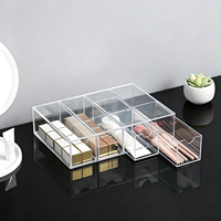 Présentoir de bureau CYC, étagère de rangement multicouche anti-poussière, support portable pour lunettes de soleil et lunettes
