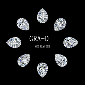 Collar <span class=keywords><strong>de</strong></span> Moissanita con Forma <span class=keywords><strong>de</strong></span> Pera Gota <span class=keywords><strong>de</strong></span> Agua R.GEM. Colgante Clásico Chapado en Rodio, Plata 925, 1.5ct, Certificado GRA, Engaste <span class=keywords><strong>de</strong></span> Garra, Cadena <span class=keywords><strong>de</strong></span> Eslabones - Product Image 3