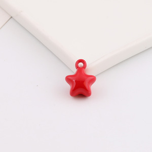 Colorful Star Acrylic Beads With Hanging Hole For Jewelry Making 12mm Plastic Resin Loose Beads <b>Spring</b> 2025 Yiwu Origin - Product Image 5