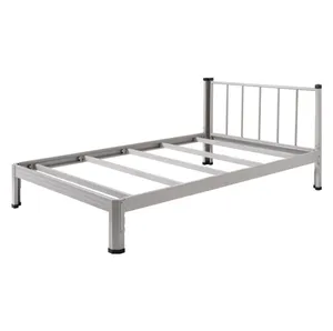 Single Bed Frame Platform BF-106 Strong Steel Slats Easy Assembly Support Bedroom Living Room Furniture For Kids' Beds