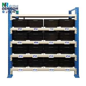 מדפי אחסון מפלדה מגולוונת של Jracking עם משטחי רשת תיל מוגנים מפני קורוזיה עבור מדפי משטחים תעשייתיים - Product Image 1