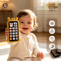 Juguete de Teléfono Bilingüe Simulado para Niños SY, Botones de Plástico con Forma de Animales, Música Relajante, Juguete Educativo de Aprendizaje Temprano para Bebés
