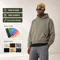Hoodie Pria Gaya Jalanan Terbaru, Bahan Campuran Katun Musim Semi, Model Blank Fit Berkualitas Baik, dengan Oem Odm