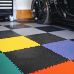 Dalles de revêtement en PVC anti-statique, résistantes à l'usure, 50x50cm, 6mm, modernes, imperméables pour <span class=keywords><strong>garage</strong></span> et abri - Product Image 3