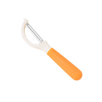 Mignon petit éplucheur de carottes de pommes de terre coloré éplucheur de fruits et légumes multifonctionnel en acier inoxydable avec poignée en plastique PP