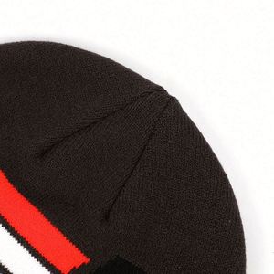 Gorros de Invierno Personalizados con Logotipo de Etiqueta de Cuero BSCI para Hombre, Gorro de Punto Acrílico de Alta Calidad, Gorro Jacquard Holgado - Product Image 5
