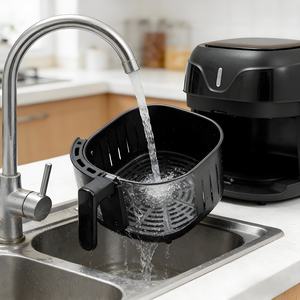 Freidora de Aire Inteligente Multifuncional de Cocina, 3L 5L, Eléctrica, de Acero Inoxidable, con Pantalla Táctil Digital, Cristal, No Tóxica - Product Image 5