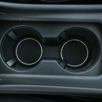 Fabrik Auto Interieur Dekore Auto Wasser becher Untersetzer Cup Pad Weiche Silikon kautschuk Anti-Rutsch Strass Autos Cups Mat