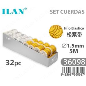 Filo Elastico Ilan 1,5 mm x 5 m Colori Oro e Argento Set da 32 Pezzi - Product Image 1