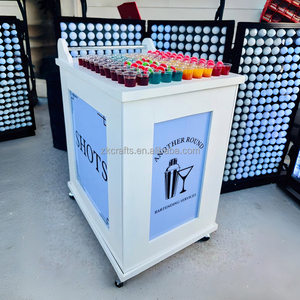 <span class=keywords><strong>Chariot</strong></span> à cocktails ZKAI personnalisé pour fêtes, <span class=keywords><strong>bar</strong></span> mobile à vin et spiritueux avec éclairage LED RGB, <span class=keywords><strong>chariot</strong></span> à bonbons pour mariages et événements - Product Image 2
