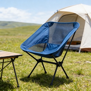 Chaise de <span class=keywords><strong>camping</strong></span> pliable <span class=keywords><strong>ultra</strong></span>-compacte et ultralégère, chaise de <span class=keywords><strong>camping</strong></span> Moon Chair à dossier haut réglable pour les minimalistes - Product Image 3