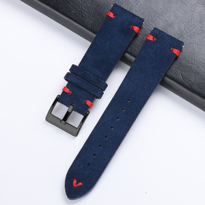 HUANLONG, gran oferta, correas de cuero de gamuza Vintage de repuesto, correas de reloj de cuero Real de 16/18/20/22/24mm, correa de reloj de liberación rápida - Product Image 4