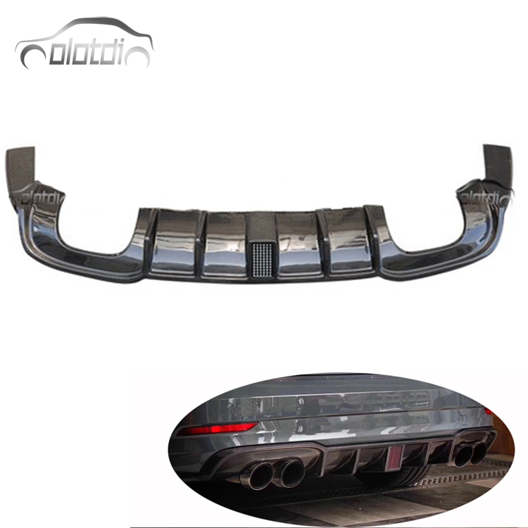 Car Parts Carbon Fiber Rear Bumper Lip Fins Spoiler Winglet Splitter Diffuser for Audi A3 S3 8V 2017+