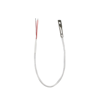 Flachloch-Temperaturfühler PT100 mit geflochtenem PTFE-Kabel für hohe Temperaturen, Oberflächenmontage-RTD-Sonde für Motorkühlkörper, kundenspezifische OEM-Fertigung