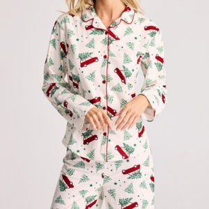 Conjunto <span class=keywords><strong>de</strong></span> Pijama Navideño <span class=keywords><strong>de</strong></span> Algodón para Mujer y Niña, Camiseta <span class=keywords><strong>de</strong></span> Manga Larga, Pantalones Largos, Estampado Personalizado, Ropa <span class=keywords><strong>de</strong></span> Dormir - Product Image 2