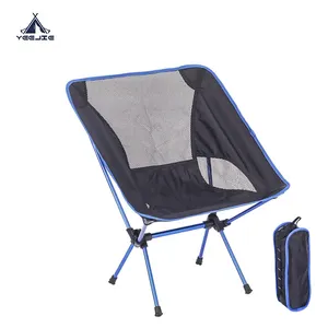 Compact Backing Lawn Chair Aluminum Portable Camping Chair Lightweight Foldable Outdoor Chair for Hiking Beach