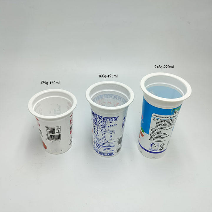 Diameter 62mm 125ml 160ml 220ml Plastic Yogurt Cups with Aluminum