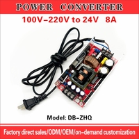 Transformateur d'alimentation à découpage AC 220V vers DC 24V 8A, adaptateur d'alimentation à double sortie, utilisation industrielle, convertisseur d'alimentation à découpage DC24V
