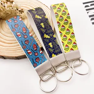 Carteiras rosca Wristlet Lanyard Keychain mão pulso Keychain pulseira para titular ID