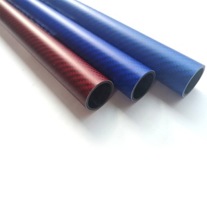 Tubo de carbono redondo de fibra degradada azul de diseño creativo - Product Image 6