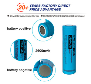 ราคาแบตเตอรี่ลิเธียมไอออน 18650 2200mah แบตเตอรี่แบบชาร์จได้ แบตเตอรี่ลิเธียมไอออนจากจีนสำหรับของเล่น อุปกรณ์อิเล็กทรอนิกส์ - Product Image 5
