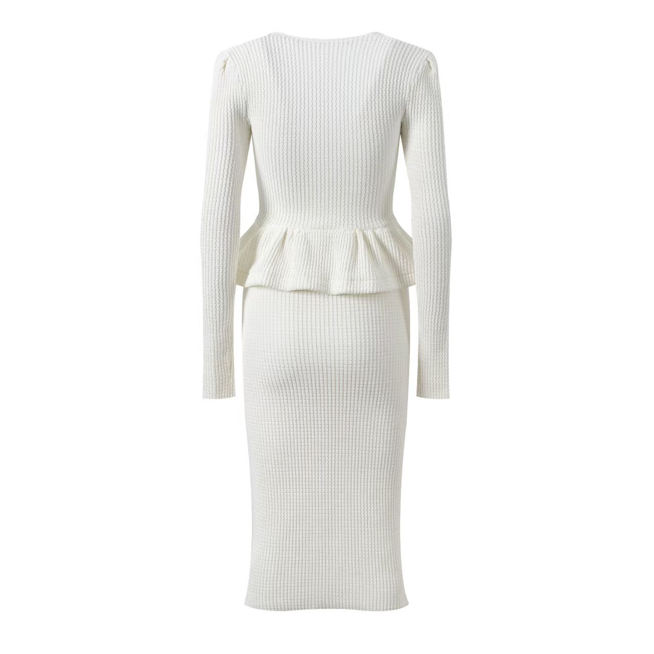 KD2335 Elegant Knitted Dress - Perfect for Spring & Office