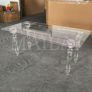 Mesa de comedor redonda de acrílico transparente, suministros de boda, a la venta, 2021 - Product Image 2