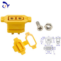 Conector hembra no desmontable Amass original nuevo para baterías de avión modelo chapadas en oro negro/amarillo carcasa de nailon