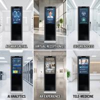 Kiosco Digital Interactivo Infrarrojo de 55 Pulgadas con LED para Señalización Digital en Aeropuertos, Salas de Exposiciones y Publicidad
