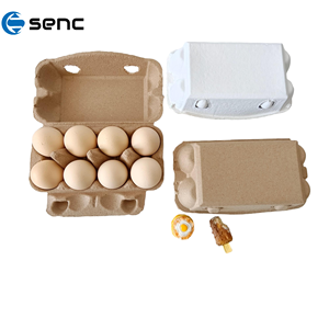 Boîte à œufs en carton <span class=keywords><strong>de</strong></span> pulpe biodégradable, couleur jaune personnalisée, lot <span class=keywords><strong>de</strong></span> 8, pour l'emballage <span class=keywords><strong>de</strong></span> supermarchés et <span class=keywords><strong>de</strong></span> fermes biologiques - Product Image 1