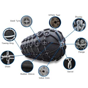 Mejor Precio Defensa Neumática de Goma <span class=keywords><strong>para</strong></span> <span class=keywords><strong>Barcos</strong></span> y Embarcaderos Yokohama con Cadena y Neumático - Product Image 5