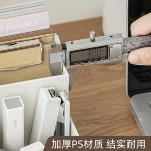 Sdlp Desktop Storage <b>Box</b> Large Capacity Three Compartment <b>Pen</b> Holder For Office Stationery Organization - Product Image 2
