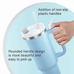 กระติกน้ำสุญญากาศสแตนเลสแบบมีหูจับและหลอดดูด ขนาด 40 ออนซ์ สั่งทำโลโก้ได้ ขายส่งจำนวนมาก เก็บอุณหภูมิได้ เหมาะสำหรับการเดินทาง - Product Image 2