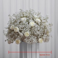 Bouquet de mariage Starflower de simulation transfrontalier, décoration suspendue pour plafond d'hôtel, boule de fleurs haute densité, fabriqué en Chine