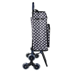 Chất lượng tốt nhất tái sử dụng gấp leo cầu thang 6 bánh xe siêu thị mua sắm túi hàng tạp hóa hành lý xe đẩy tay giỏ hàng với chỗ ngồi - Product Image 4