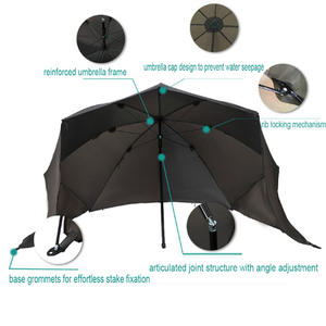 Venta al por mayor protección UV UPF50 + paraguas de pesca de Playa Grande paraguas de pesca portátil impermeable Bivvy con refugio - Product Image 6