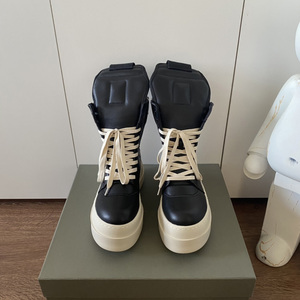 Colección Otoño, Nuevos Zapatos Casuales con Cordones, de Plataforma Alta, con Suela Gruesa de Doble Capa, en Blanco y Negro, con Diseño de Triángulo Invertido - Product Image 3