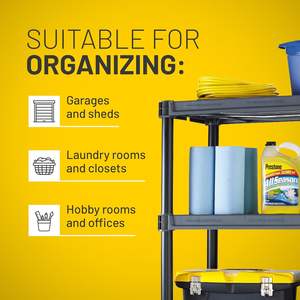 Estantería de Almacenamiento de Plástico Resistente de 5 Niveles, Estante Modular para Organización en Interiores/Exteriores - Product Image 2