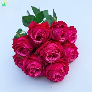 Flores de Rosa de Seda Artificial, Ramo de Rosas con Hojas, Decoración Floral para Hogar, Bodas, Fiestas, Jardín, Jarrones, Mesas, Cafeterías - Product Image 2