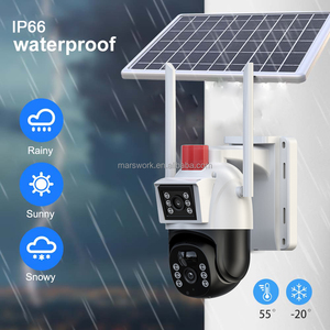 Chất lượng cao V380 ngoài trời an ninh CCTV mạng Máy ảnh thông minh năng lượng mặt trời điện 4G Sim Thẻ tiết kiệm năng lượng wifi PTZ Tính năng CMOS cảm biến - Product Image 4