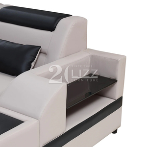Divano Letto Sezionale a U in Pelle Venus Moderno 2026 con Luce LED e Contenitore - Ultimo Modello - Product Image 5