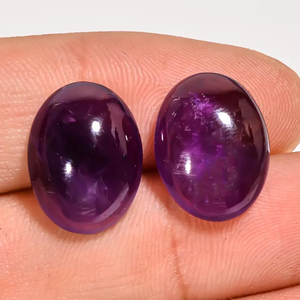 คุณภาพสูง16 ct. พลอยอเมทิสต์ธรรมชาติสีม่วงเข้มขัดขนาด16X12X6มม. อัญมณีหลวมสำหรับทำเครื่องประดับ - Product Image 2