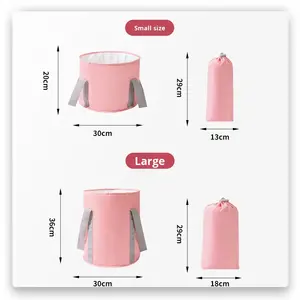 Voyage Portable En Plastique Écologique Bain De Pieds <span class=keywords><strong>Seau</strong></span> Pliable Rétractable Pliant Isolé 10L Capacité Pied Lavabo - Product Image 4
